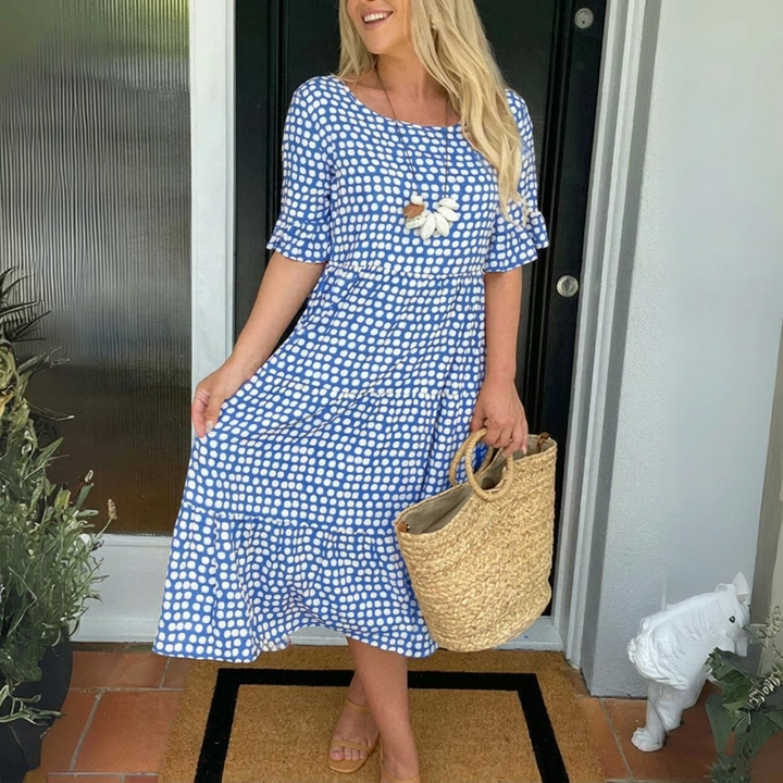 Trendy Relaxed Tiered Midi Dress for Women