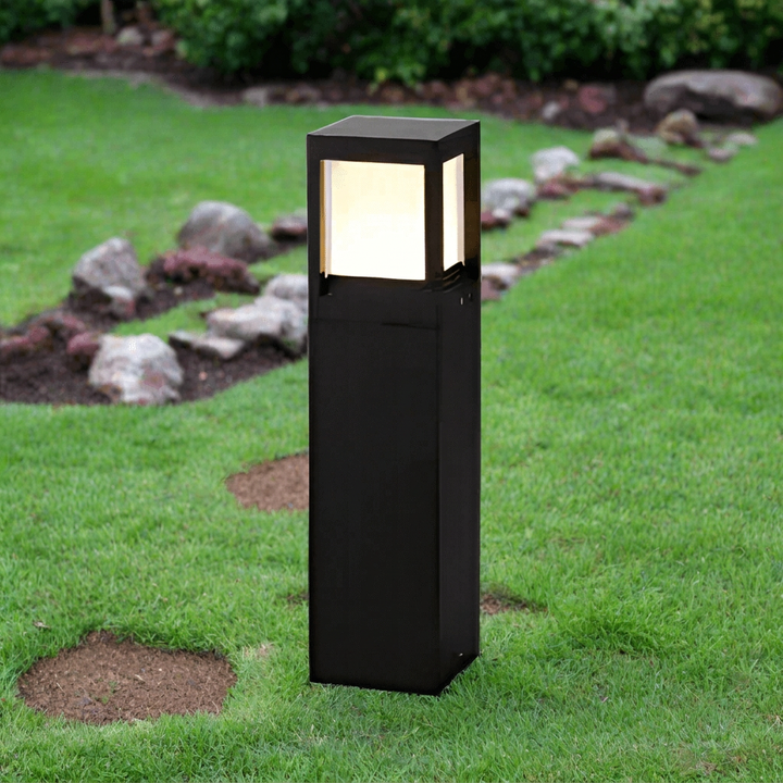 Stylish Outdoor Solar Cube Light – 60cm Warm White LED