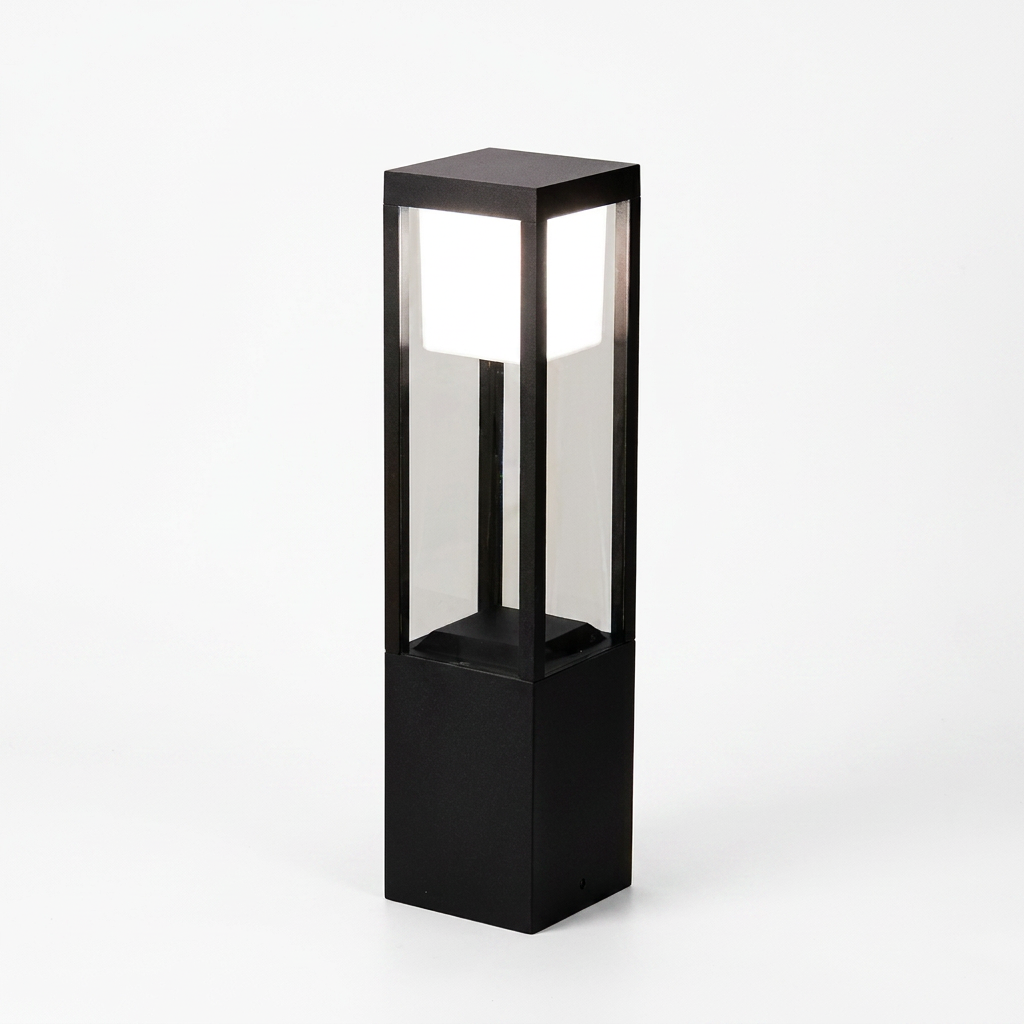 Stylish Outdoor Solar Cube Light – 60cm Warm White LED