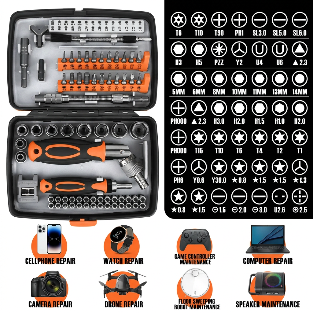 68-in-1 Ratchet Tool Kit