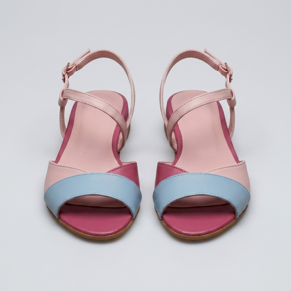 Elegant Women’s Flat Sandals – Cushioned Comfort and Low Heel