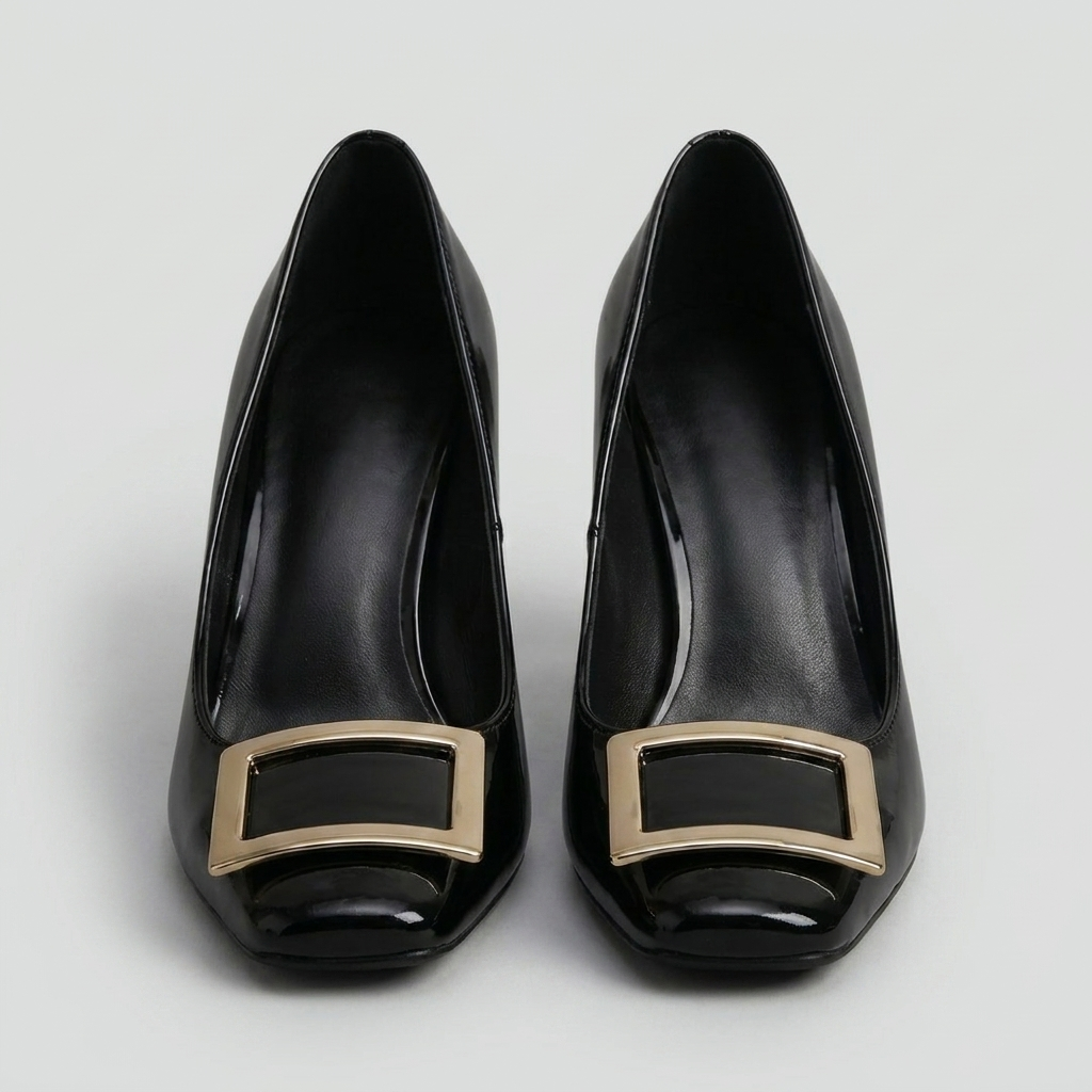 Elegant Square Toe Heel Sandals