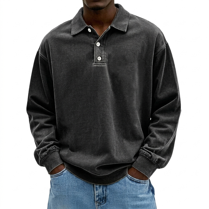 Casual Acid Wash Sweatshirt
