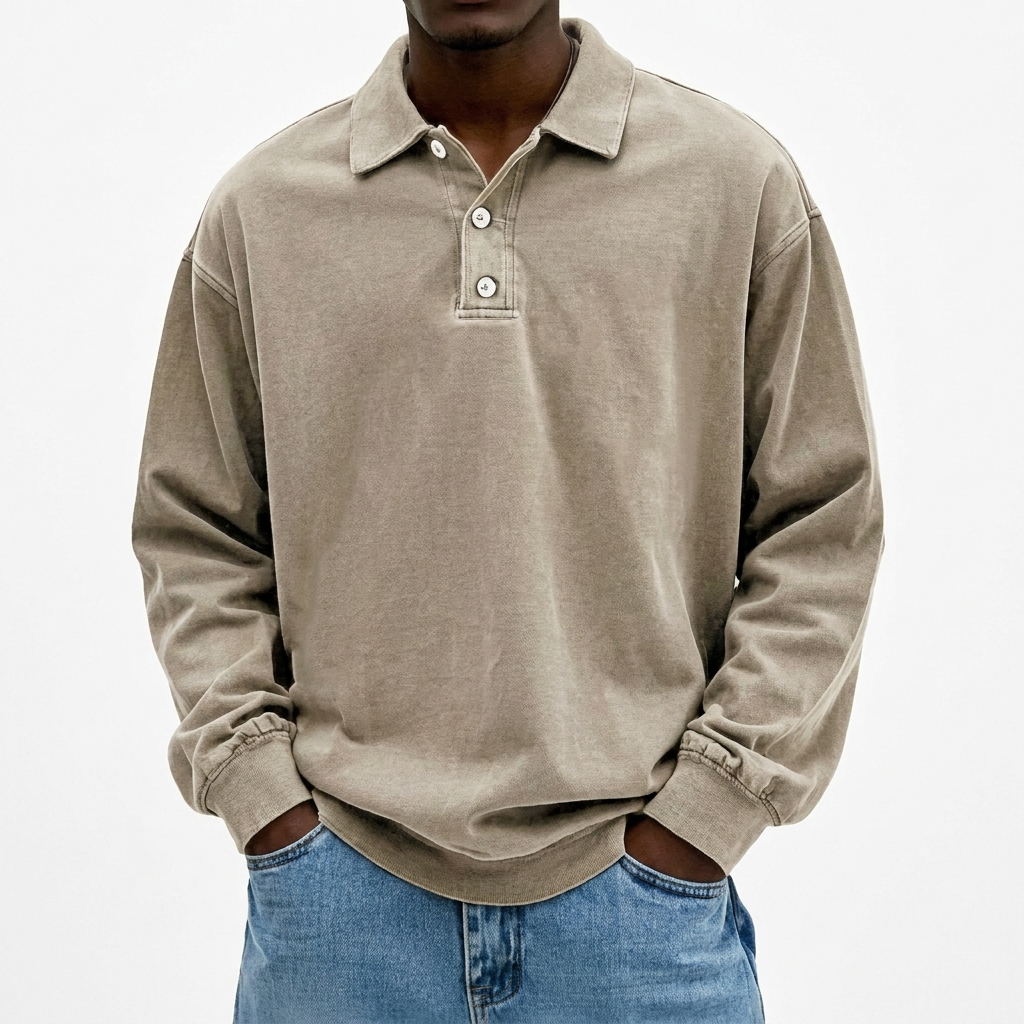 Casual Acid Wash Sweatshirt