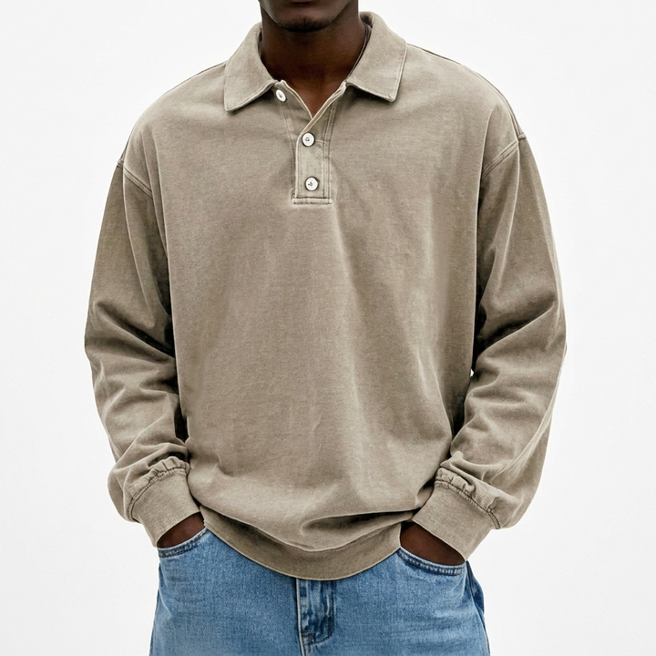 Casual Acid Wash Sweatshirt