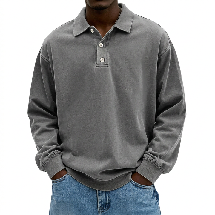 Casual Acid Wash Sweatshirt