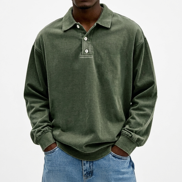 Casual Acid Wash Sweatshirt
