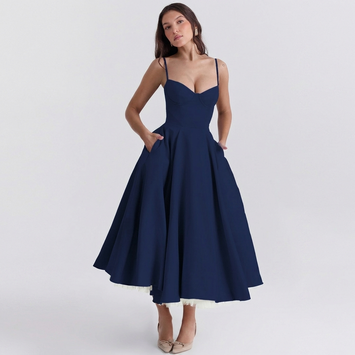 Elegant Tulle Midi Gown