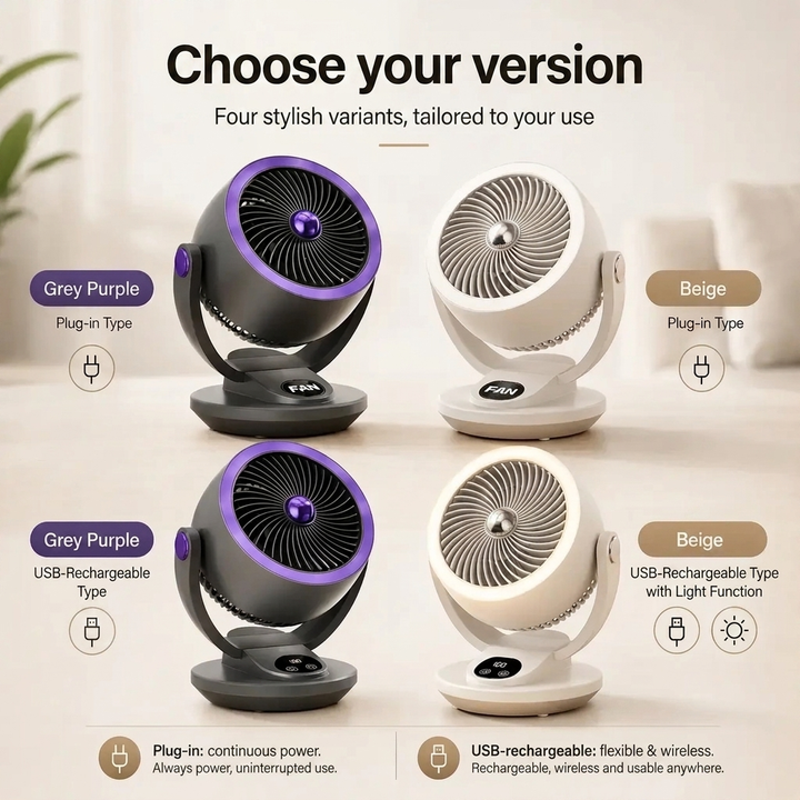 Silent High‑Power Air Circulation Fan