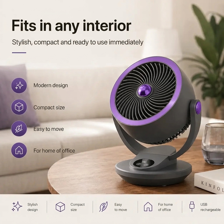 Silent High‑Power Air Circulation Fan
