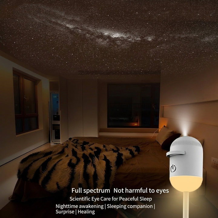USB Rechargeable Bedside Night Light with Soft LED Glow for Bedroom Comfort