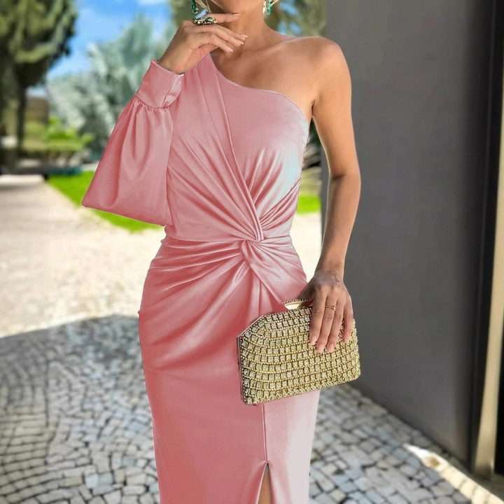 Women’s Slim Fit One Shoulder Evening Dress