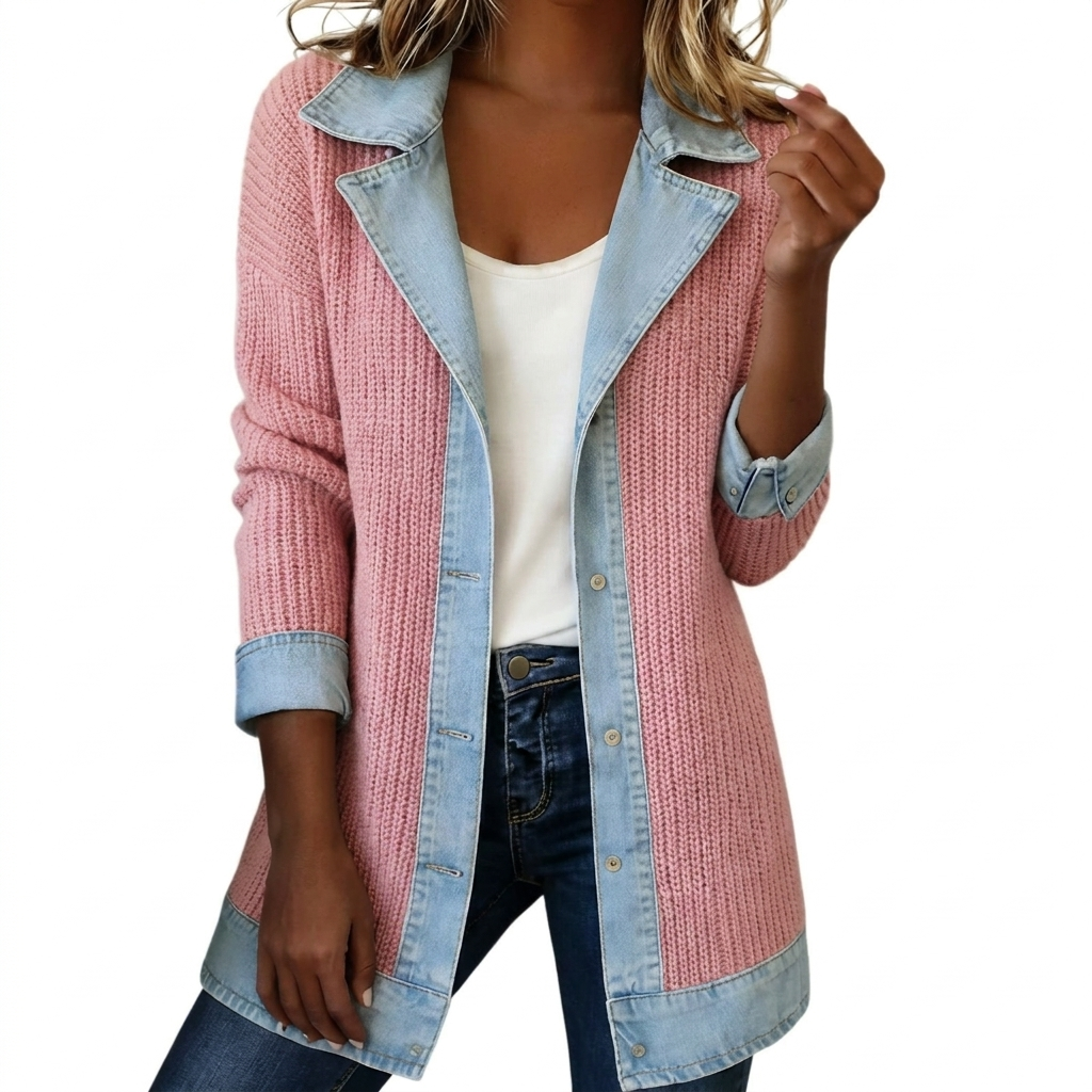 Women’s Long Sleeve Denim Jacket for Casual Street Style