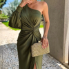 Women’s Slim Fit One Shoulder Evening Dress