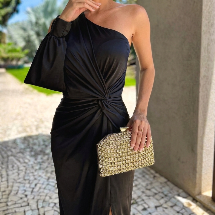 Women’s Slim Fit One Shoulder Evening Dress