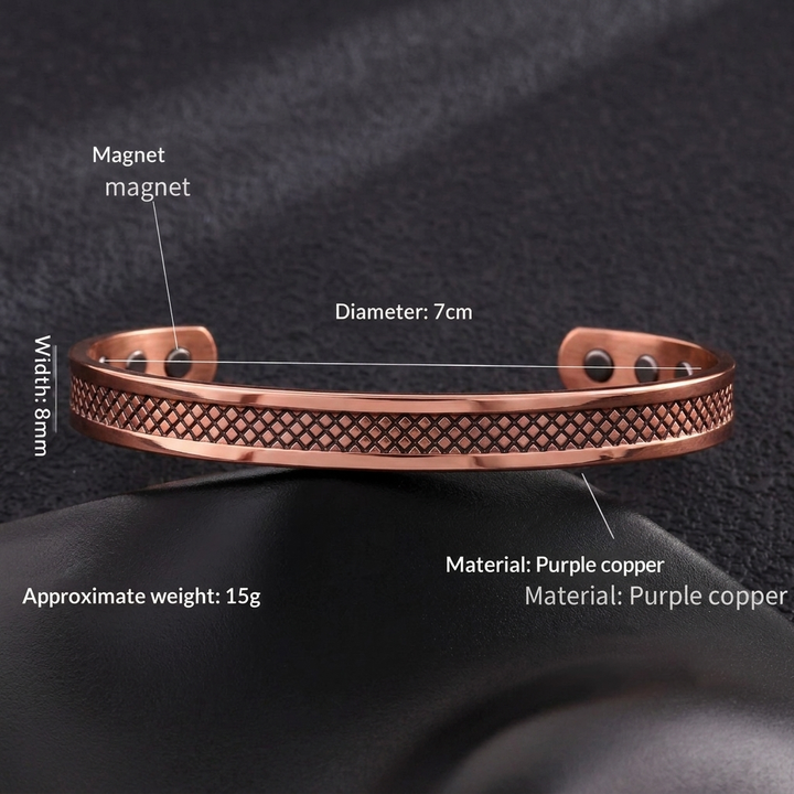 Simple And Stylish Purple Copper Bracelet For Women