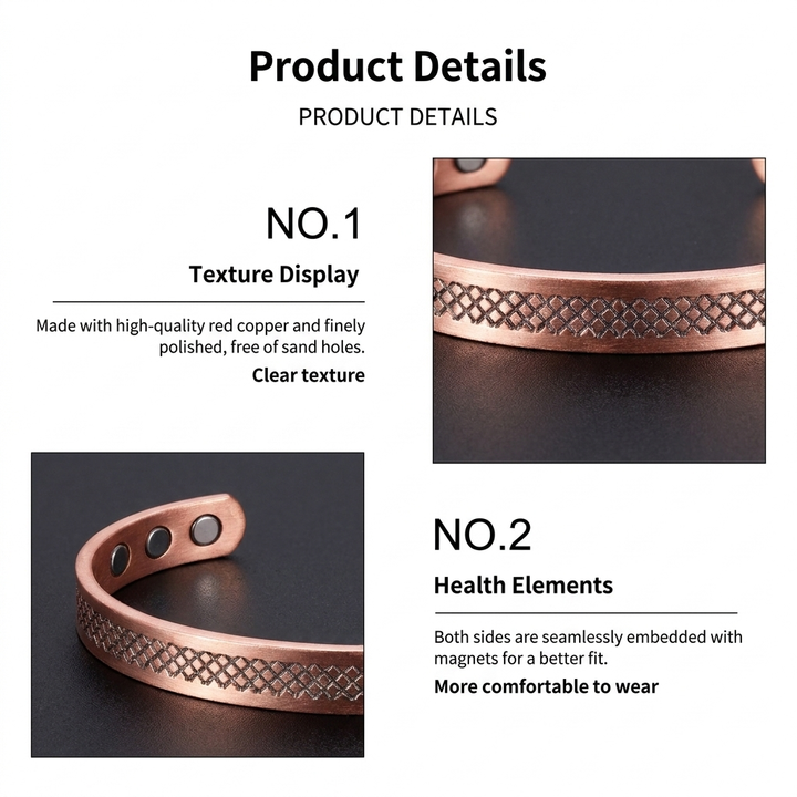 Simple And Stylish Purple Copper Bracelet For Women