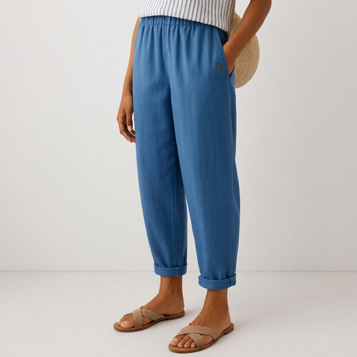 Womens Casual Pants With Digital 3D-printed Buttons