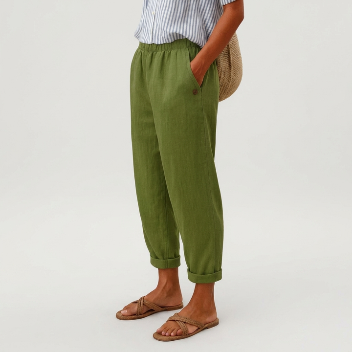 Womens Casual Pants With Digital 3D-printed Buttons