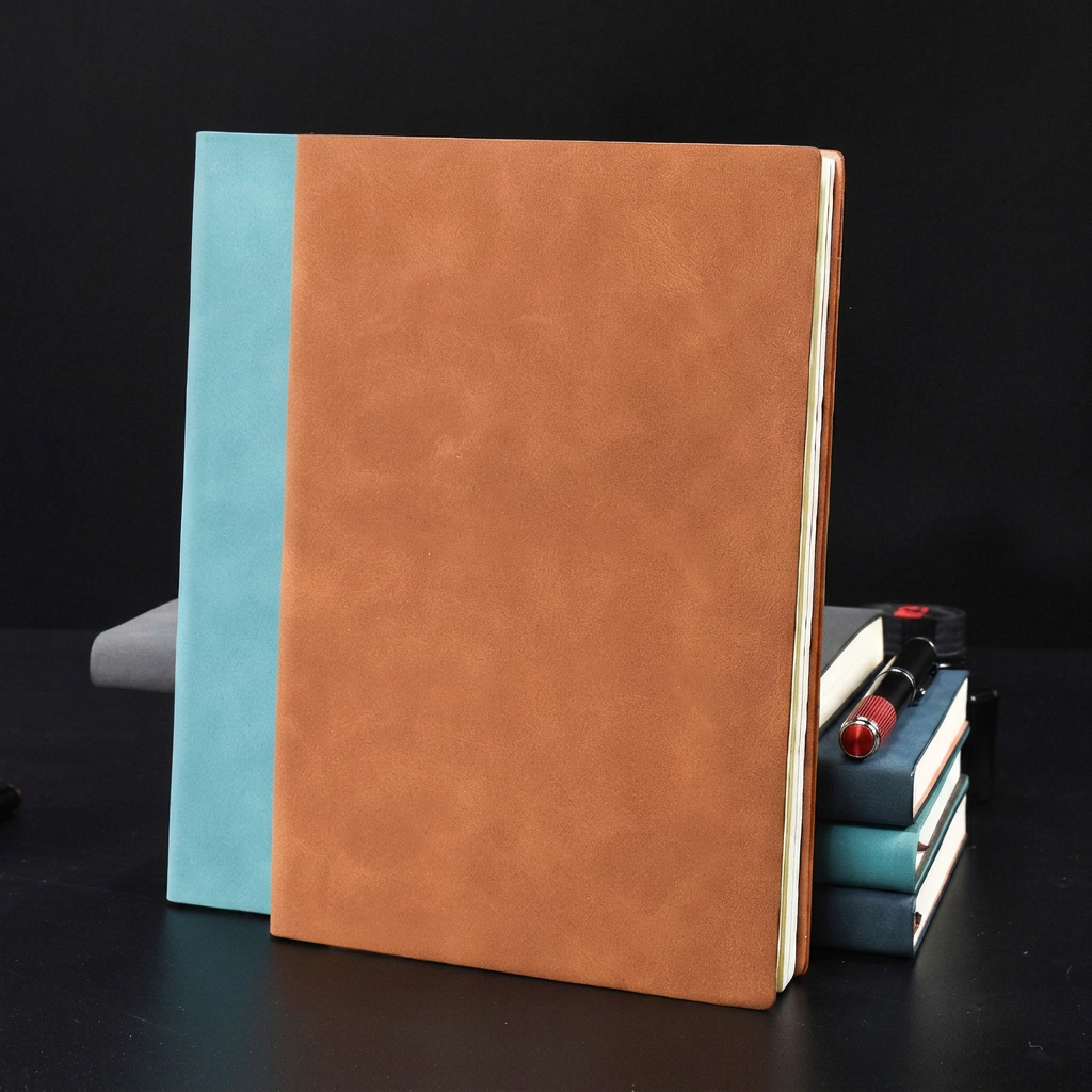 A5 Faux Sheepskin Conference Notebook