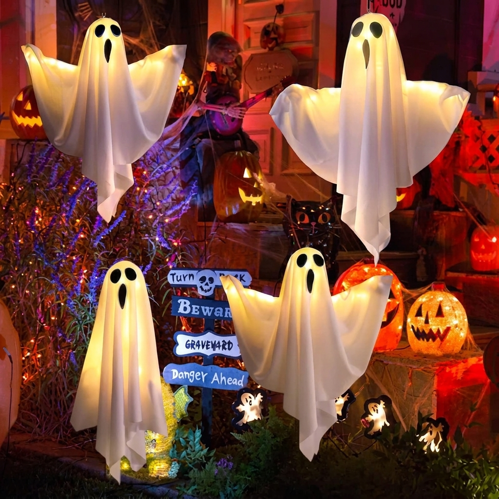 Halloween Glowing Ghost Decoration Prop