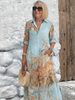 Mediterranean resort maxi dress