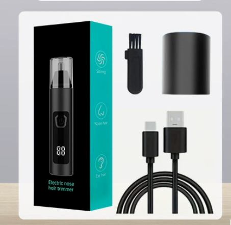 Rechargeable Nose and Ear Hair Trimmer - Painless Grooming Treatment