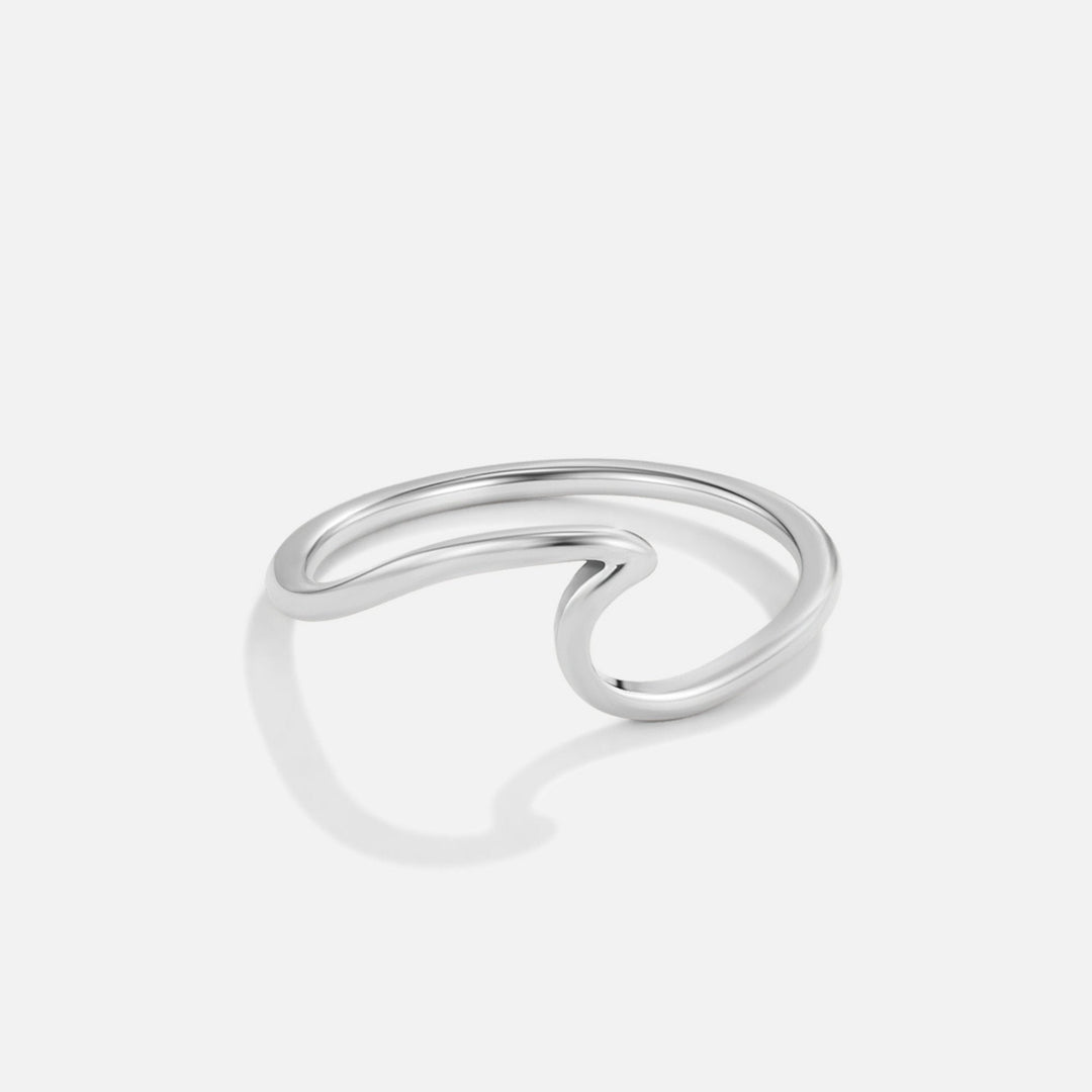 Silver Wave Ring with refined details