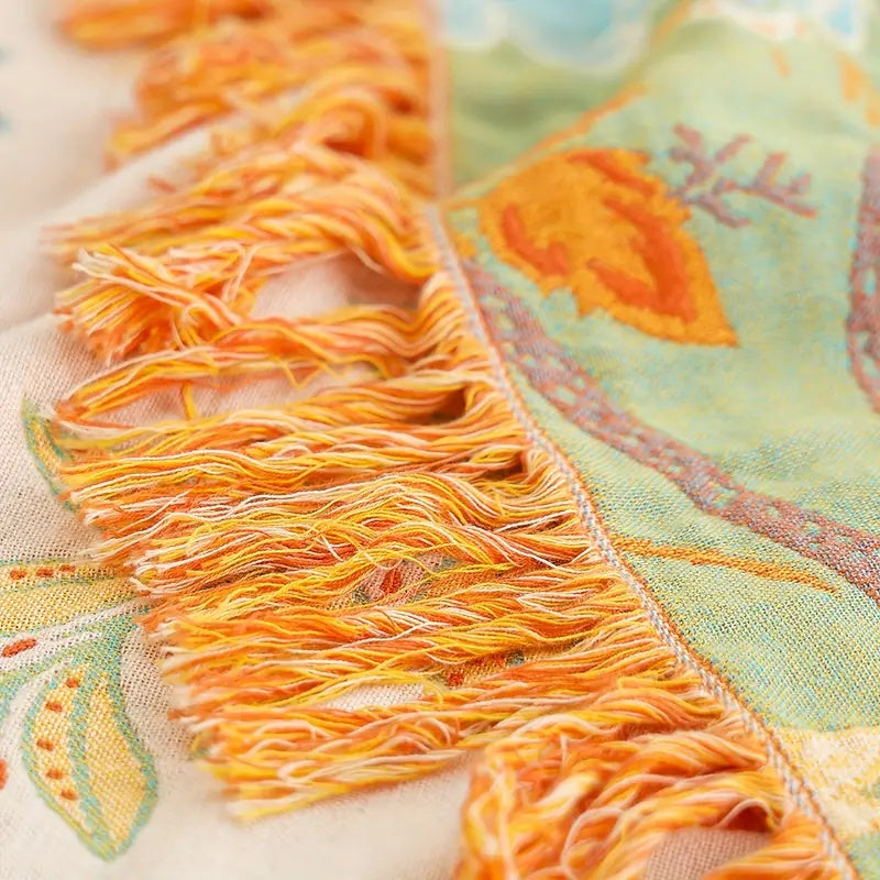 Bohemian Floral Blanket – Vibrant & Versatile