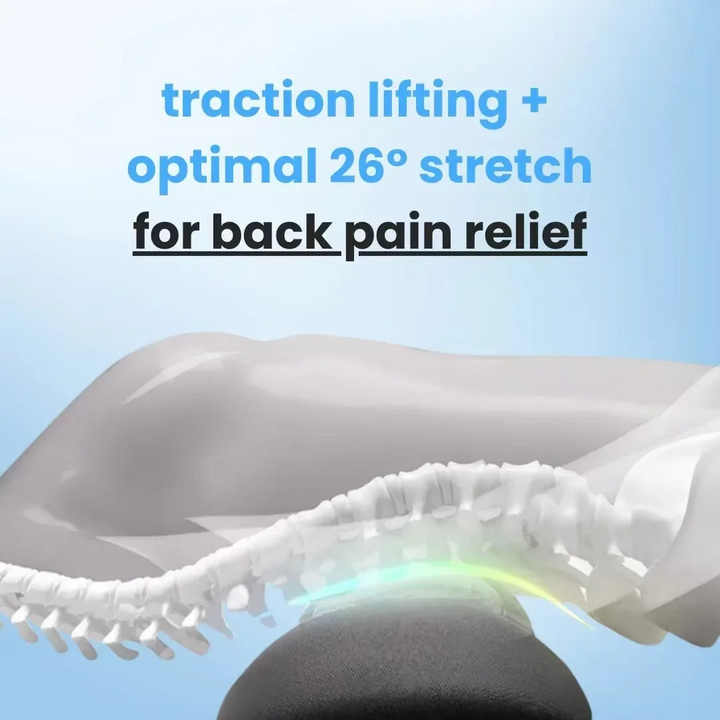 Back Massager with Heat and Vibration, Lumbar Support for Sciatica Relief, Lower Back Pain and Posture Correction – 3-in-1 Home Therapy