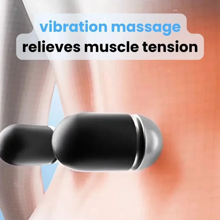 Back Massager with Heat and Vibration, Lumbar Support for Sciatica Relief, Lower Back Pain and Posture Correction – 3-in-1 Home Therapy