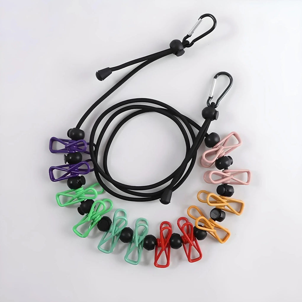 Stretchable Portable Clothesline – Windproof, Retractable & Travel-Friendly