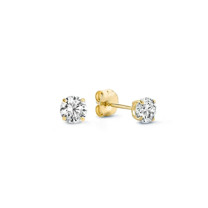 White gold earrings with moonstone charm