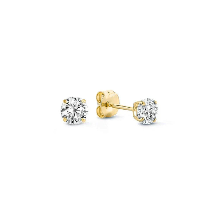 White gold earrings with moonstone charm