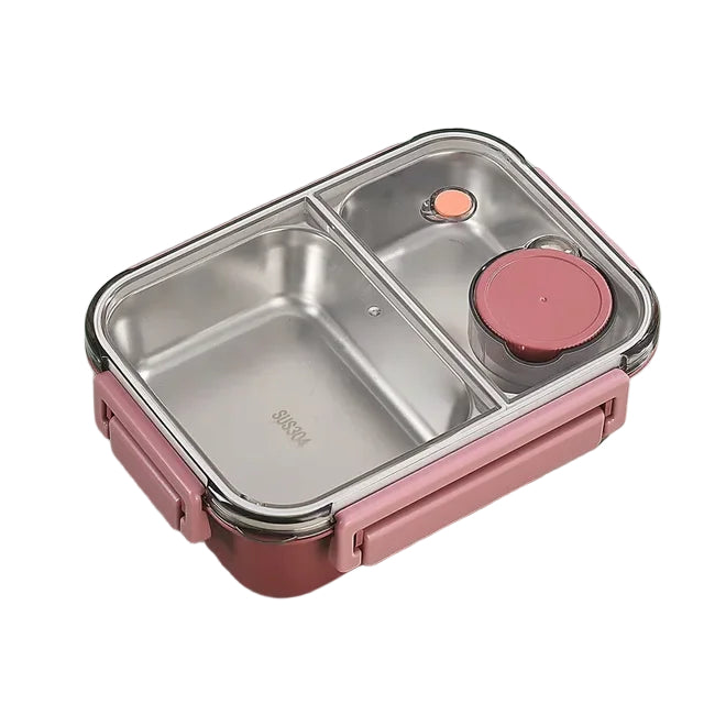 Insulated stainless steel bento lunch box for adults.