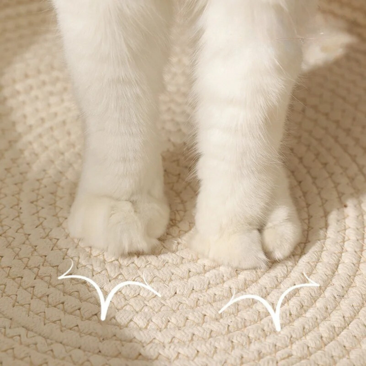 Handgeflochtenes Bett aus Baumwollseil für Katzen - CozyNest