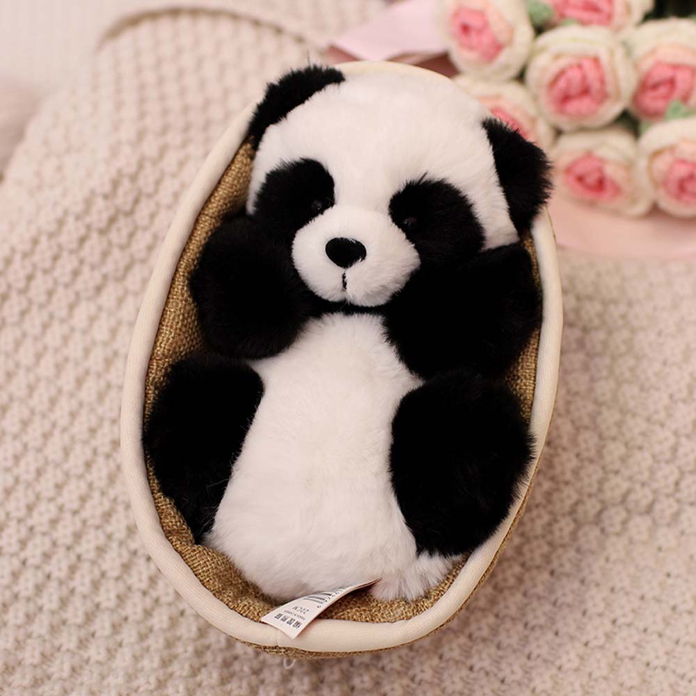 Plush Panda with Removable Basket – Soft Filling & Decorative – 20 cm