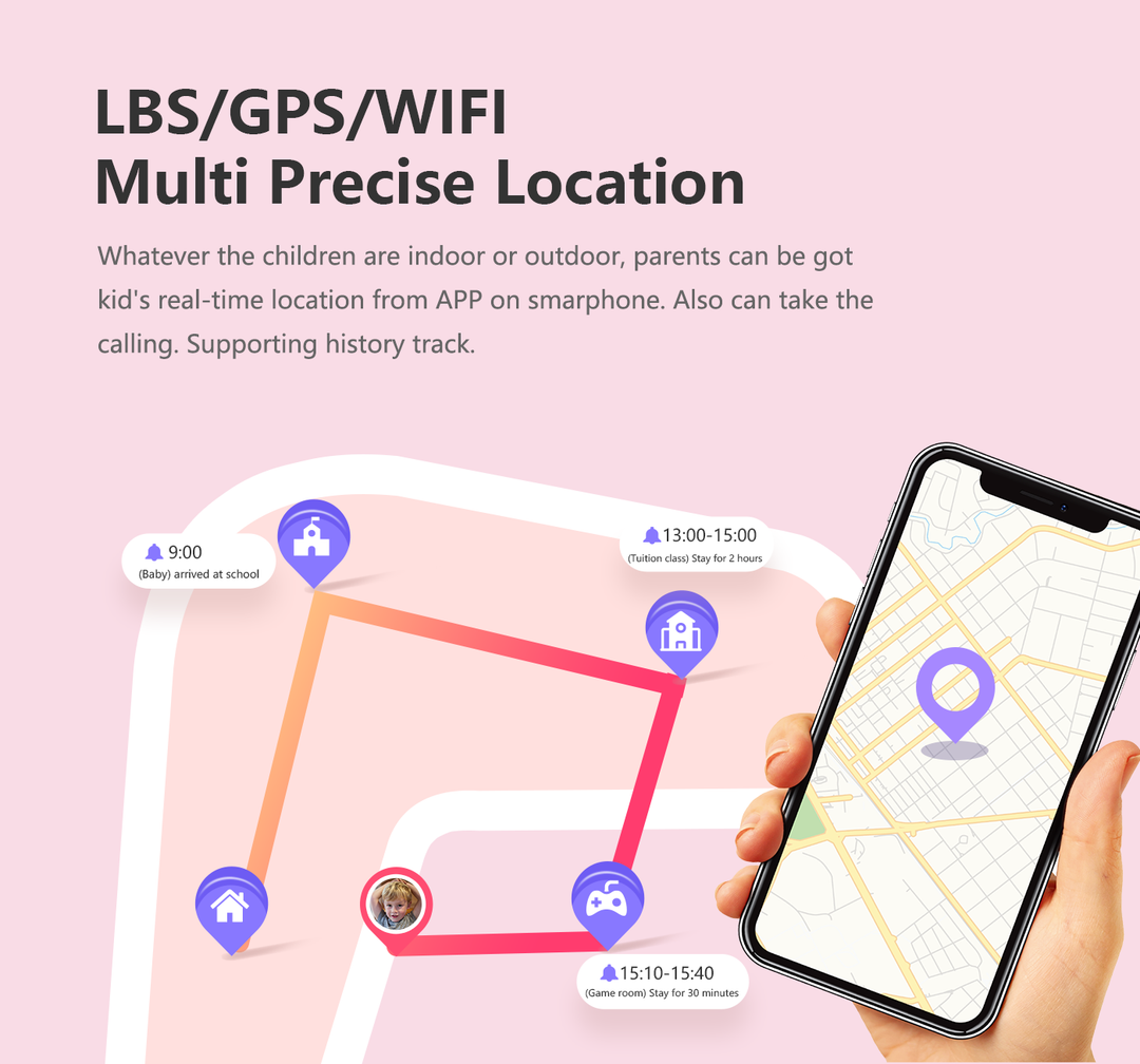 GPS Tracker Watch for Kids - Video Calls & Waterproof