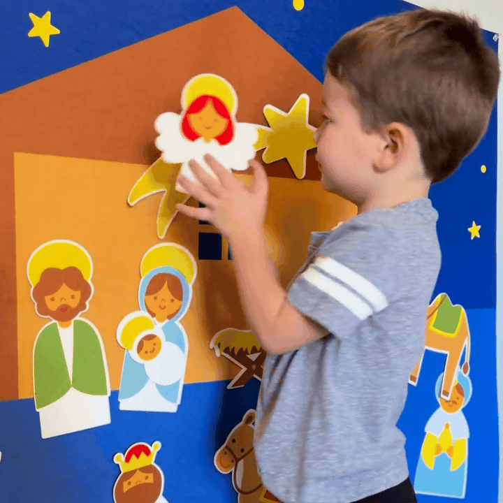 KinderKerst Felt Christmas Nativity Scene for Shared Fun and Tradition