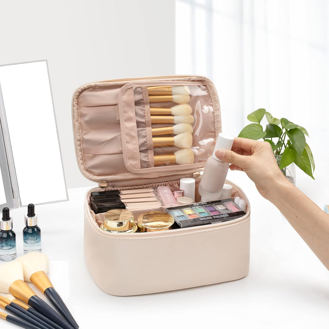 Tragbarer Make-up-Organizer mit Fächern