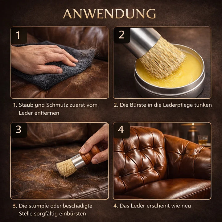 Lederpflege für Sofa, Auto, Schuhe und mehr | Lederbalsam für gepflegtes Leder | PelleLucida