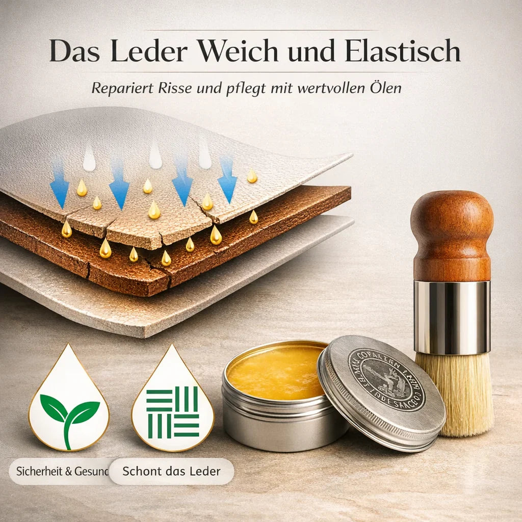 Lederpflege für Sofa, Auto, Schuhe und mehr | Lederbalsam für gepflegtes Leder | PelleLucida