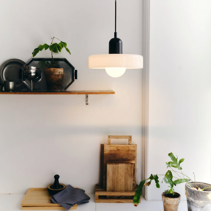 Bauhaus Pendant Light in Coloured Glass