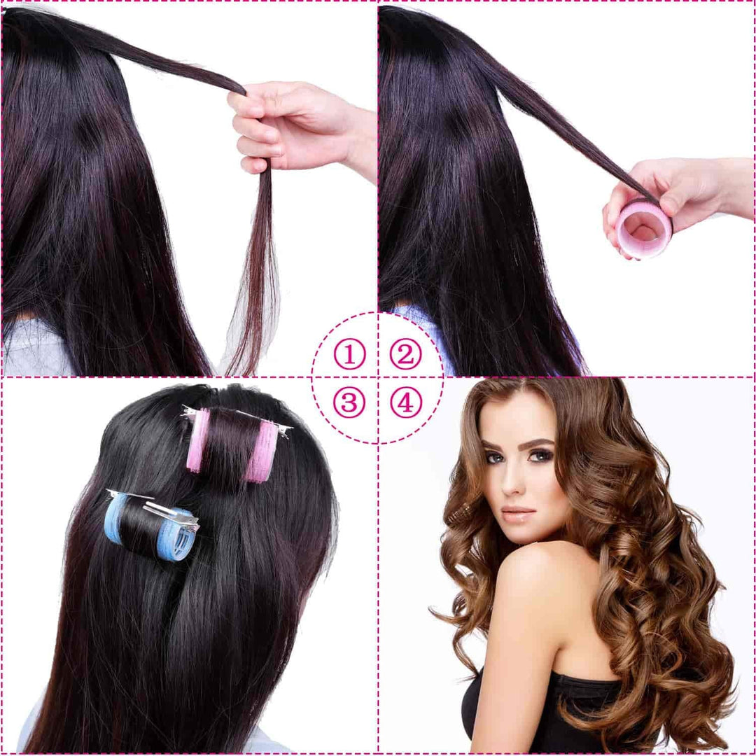 Self-Adhesive Hair Roller Set – Multicoloured Rollers