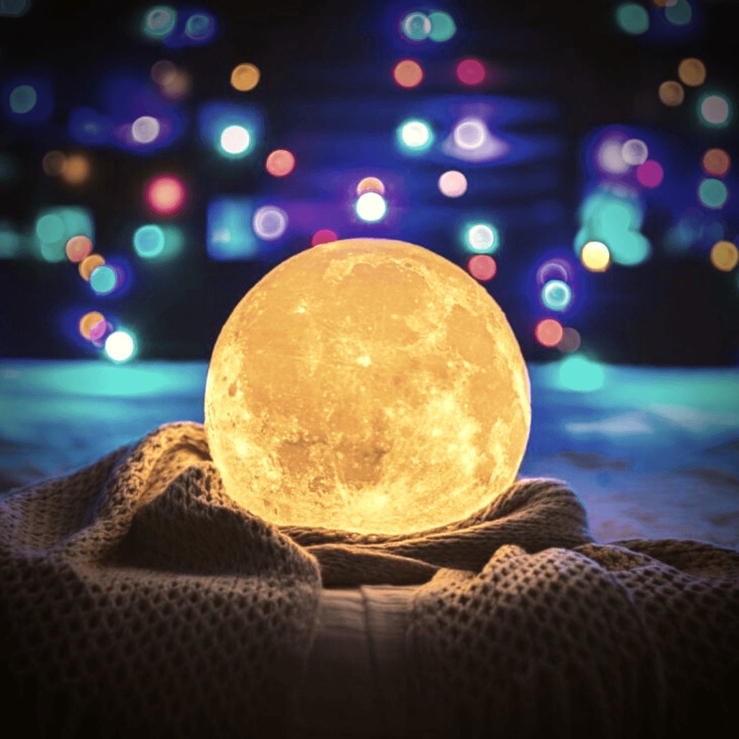 Magic Moon Lamp - Wireless Touch Control | Wooden Base