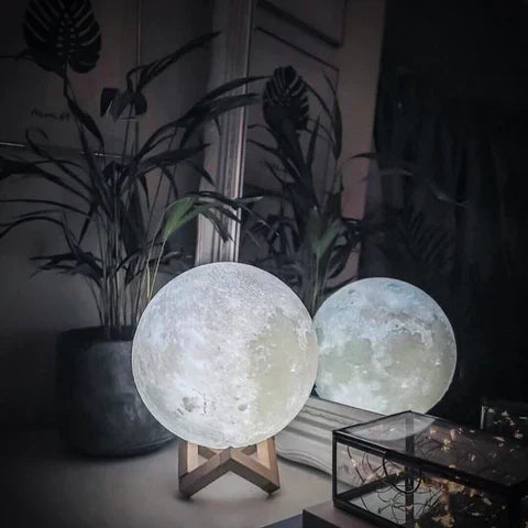 Magic Moon Lamp - Wireless Touch Control | Wooden Base