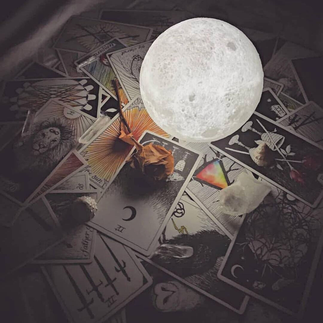 Magic Moon Lamp - Wireless Touch Control | Wooden Base