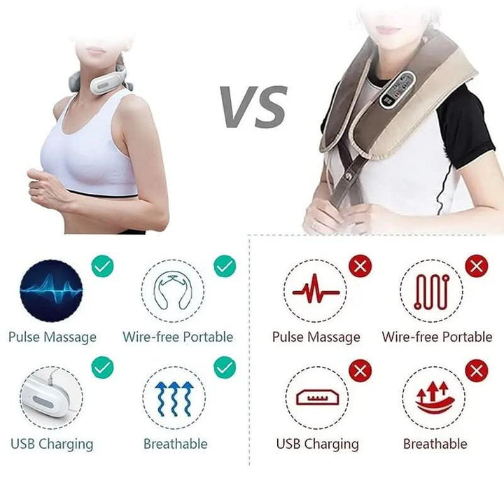 Luxe Neck Massager – 4-in-1 Massage Device with Heat and Vibration