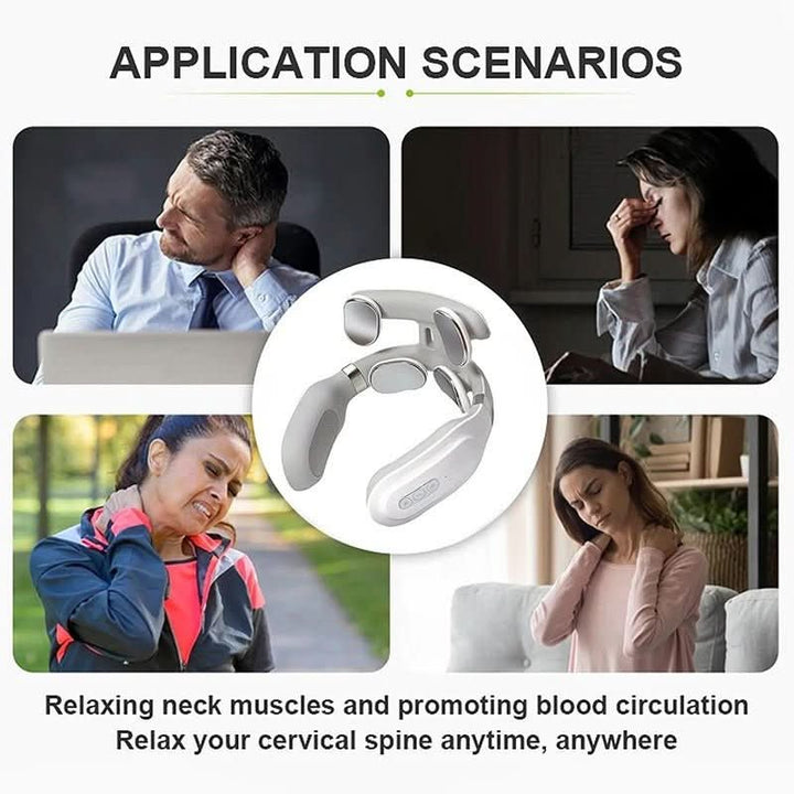 Luxe Neck Massager – 4-in-1 Massage Device with Heat and Vibration