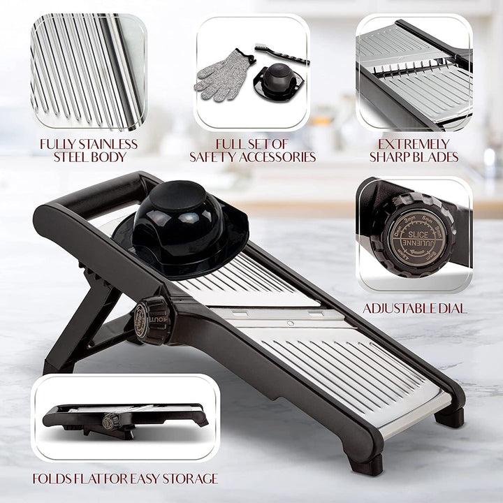 SlicerPro Safety Set | Mandoline Slicer with Cut-Resistant Gloves
